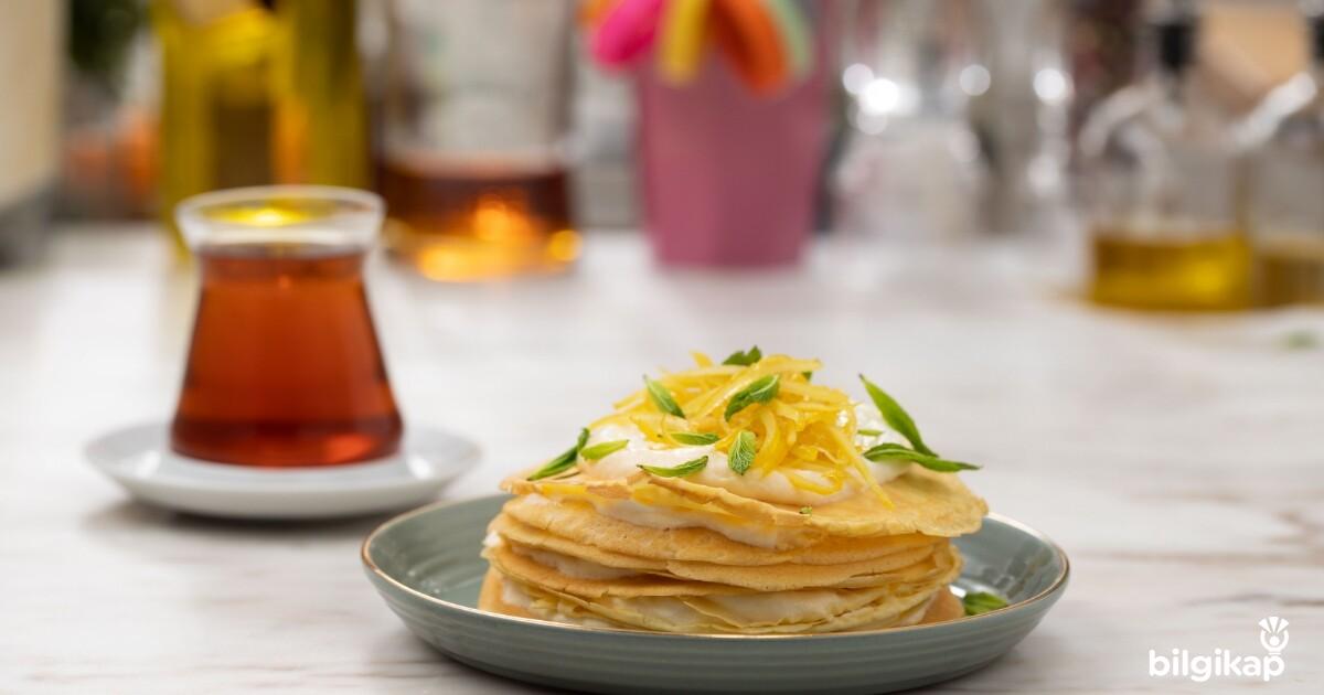 Limonlu Kremalı Krep  Tarifler Yaş Pasta Tarifleri